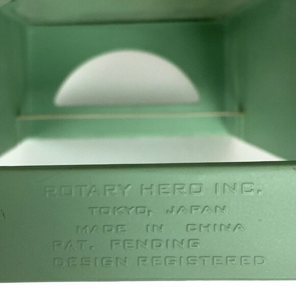 Tissue Box Cover Holder Easter Island Moai Tiki Head Dum Dum Green Rotary Hero - Picture 8 of 8